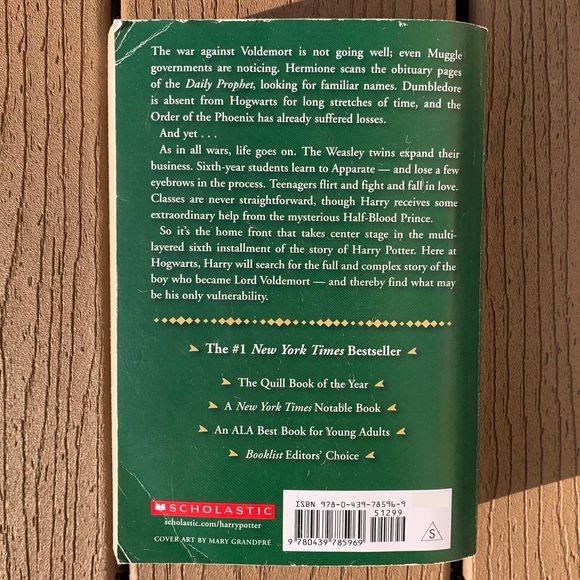 HARRY POTTER AND THE HALF BLOOD PRINCE #6 SCHOLASTIC PAPERBACK BY J.K. ROWLING - Picture 3 of 3